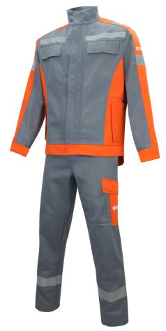 Rensing - Multi-5 350f Plus-R - Anzug front - grau-orange